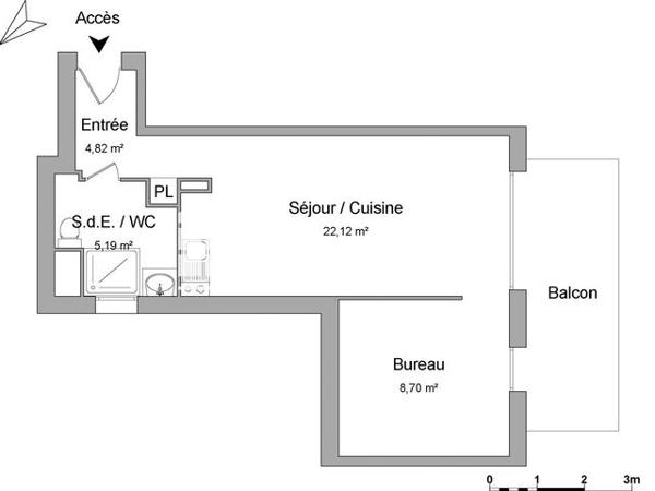 Location Appartement 2 pièces 40.83 m² - 20 RUE DES MARAICHERS Dijon 21000