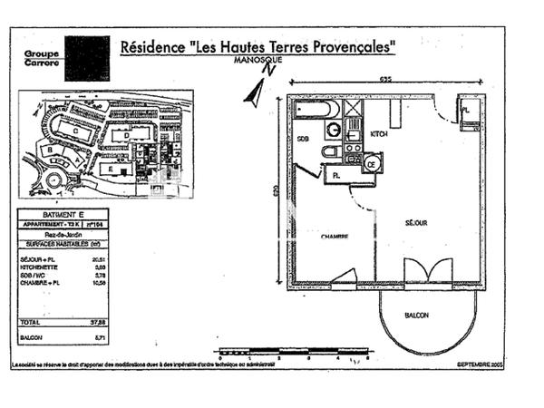 Location Appartement 2 pièces 37.88 m² - 40 RUE CHAUME Manosque 04100