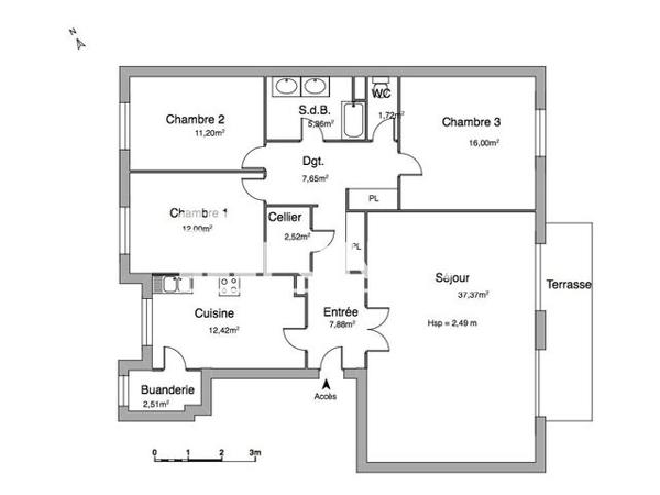 Location Appartement 5 pièces 116.63 m² - 22 AVENUE ST EXUPERY Thionville 57100