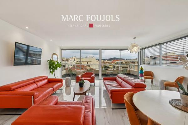 Antibes/Juan-les-Pins – Penthouse 4 pièces avec terrasse vue mer.