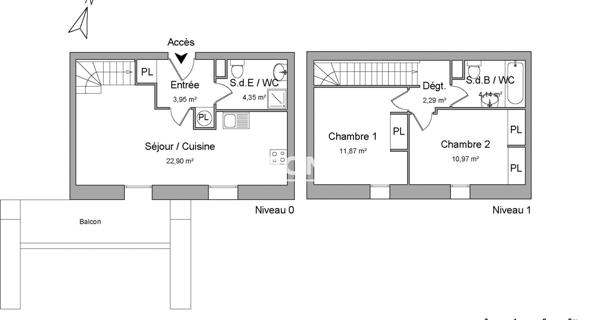 Location Appartement 3 pièces 60.47 m² - Le Pontet 84130