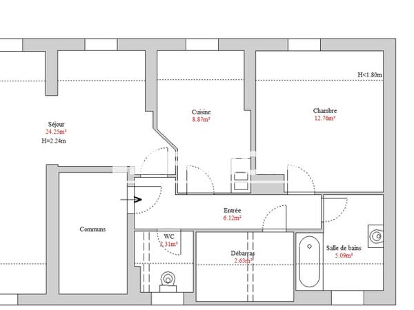 Location Appartement 2 pièces 62.03 m² - 10 RUE DE BALE Neuf-brisach 68600