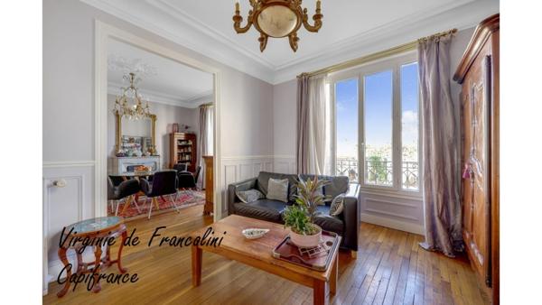 A vendre-Meulière-Centre-Ville-7 pièces-Parcelle de 500 m²-garages-Sous-sol-11 mn à pied RER E-6mn en voiture RER A