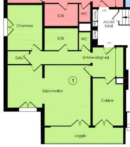 Segré – appartement avec balcon et cave