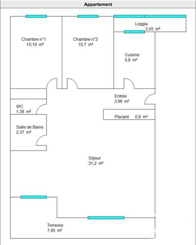 Appartement à vendre 3 pièces 67 m² Vallauris