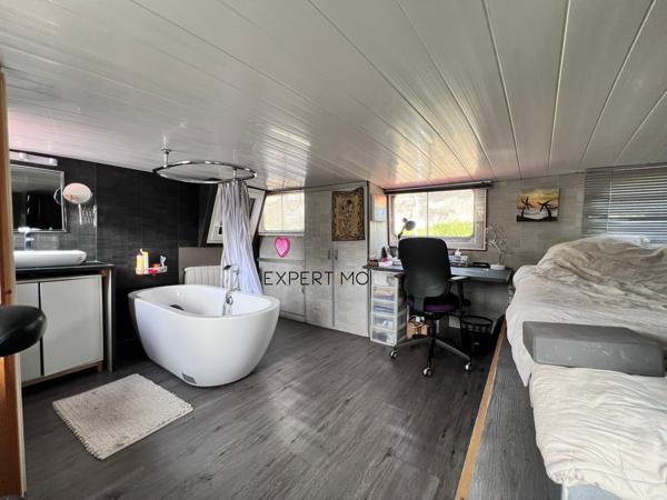 L'Île-Saint-Denis (93450) PENICHE LOGEMENT NAVIGABLE TYPE FREYCINET DE 150M² HABITABLES