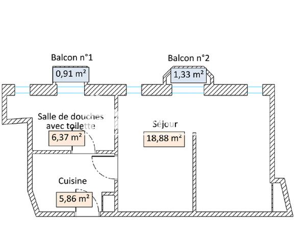 Location Studio meublé 31.11 m² - 18 AVENUE DU GENERAL DE GAULLE La Baule-escoublac 44500