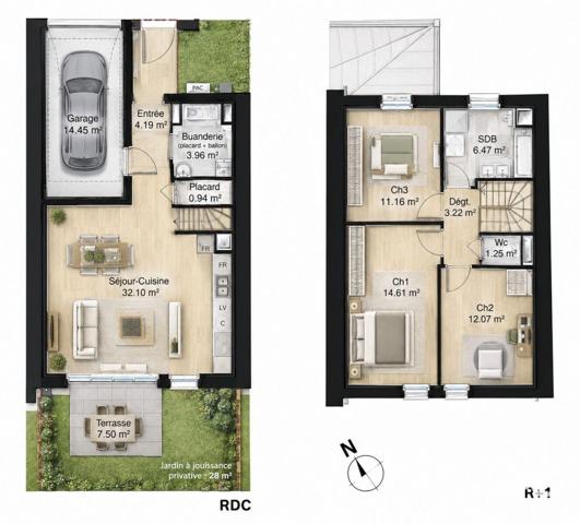 Maison (neuf) à vendre 4 pièces 90 m² Douvres-la-Délivrande