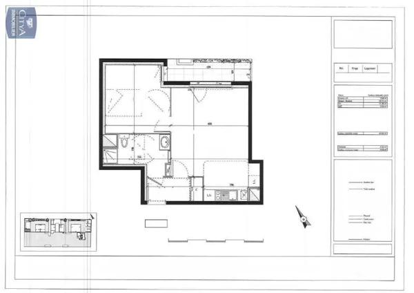 Appartement à louer 2 pièces 43.36m² Nantes (44100)
