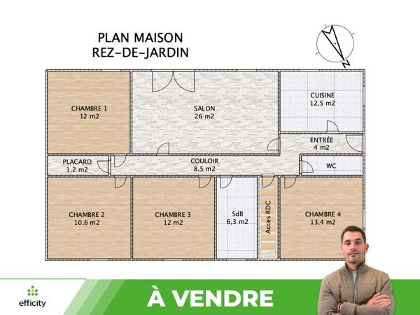 Maison
         6 pièces
        - 109 m² Exclusivité 221 000 € *