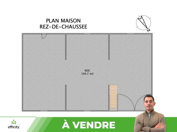 Maison
         6 pièces
        - 109 m² Exclusivité 221 000 € *