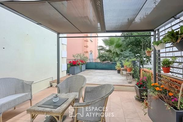 Duplex historique avec terrasses en centre ville