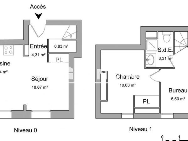 Location Appartement 2 pièces 51.4 m² - 7 RUE DU COEUR COURONNE Dieppe 76200