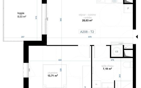 Appartement à vendre    2 pièces •  Narbonne