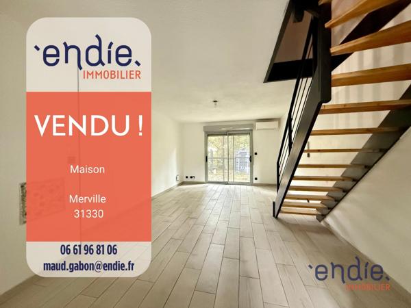 En exclusivité - Charmante maison T3 de 63 m2 avec jardin privatif à Merville (31330)