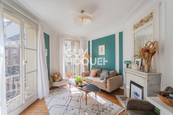 Appartement d'exception à vendre de 3/4 pièces de 77 m² - Cheminées – Moulures – Boiseries anciennes