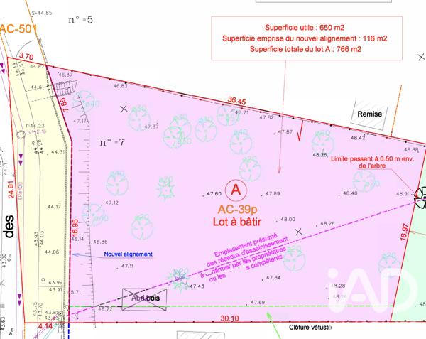 Terrain à vendre 650 m² Chessy