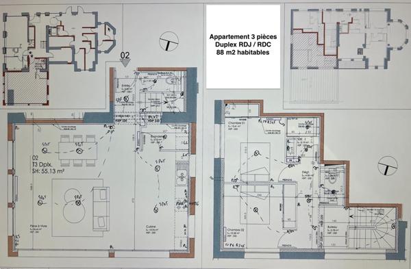 APPARTEMENT DUPLEX STANDING RDC 3 PIÈCES 88 M2 AVEC VUE MER ET TERRASSE