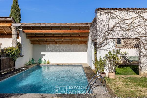 Maison ancienne avec jardin et piscine