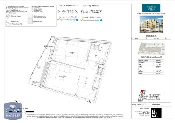 Appartement à louer 2 pièces 39.8m²