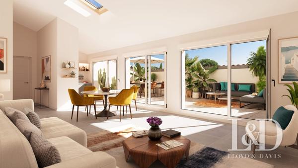 Grand T3 avec terrasse de 29 m² au dernier étage