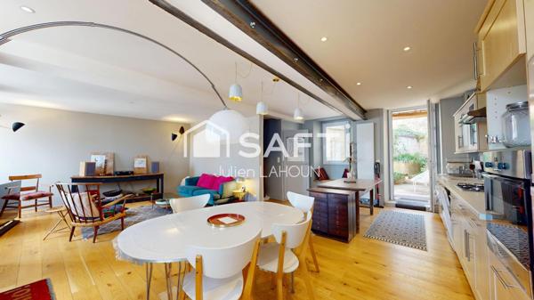 Maison de ville 4 chambres, cave et cours