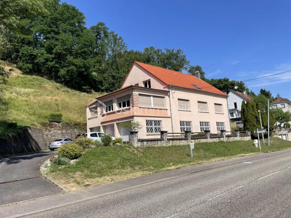 À découvrir dans le quartier très apprécié de Welferding à Sarreguemines, cet ensemble immobilier de caractère offre un fort potentiel pour une famille, un investisseur ou un professionnel souhaitant allier habitation et activité.

Édifié sur un terrain de 32 ares, ce bien développe environ 275 m² habitables ainsi que de vastes espaces de stockage et de stationnement.

Des volumes généreux.
Rez-de-chaussée :
• Trois garages pour une superficie totale d’environ 130 m²
• Un garage supplémentaire d’environ 60 m², situé sous la terrasse
Ces espaces sont parfaitement adaptés à une activité artisanale, du stockage, un atelier ou peuvent être repensés dans le cadre d’un projet immobilier.
Premier étage :
• Appartement lumineux d’environ 155 m²
• Belle terrasse de 60 m², idéale pour profiter des beaux jours
Combles aménagés :
• Appartement d’environ 120 m², offrant de nombreuses possibilités d’aménagement.

Caractéristiques
• Chauffage au gaz
• Fosse septique
• Grande terrasse de 60 m²
• Nombreuses places de stationnement grâce aux garages

Un bien aux multiples possibilités
Cette propriété conviendra parfaitement pour :
• une grande résidence familiale,
• un projet de division en plusieurs appartements destinés à la location,
• une activité professionnelle ou artisanale avec bureaux et stockage,
• un investissement patrimonial à fort potentiel.

Travaux à prévoir
Des travaux de rénovation sont à envisager :
• mise aux normes de l’installation électrique,
• amélioration de l’isolation thermique,
• rafraîchissement général des pièces.

Le terrain de 32 ares, principalement en pente, offre un environnement agréable mais reste peu exploitable.

Une opportunité rare sur le secteur. Contactez-moi pour plus de renseignements ou pour organiser une visite