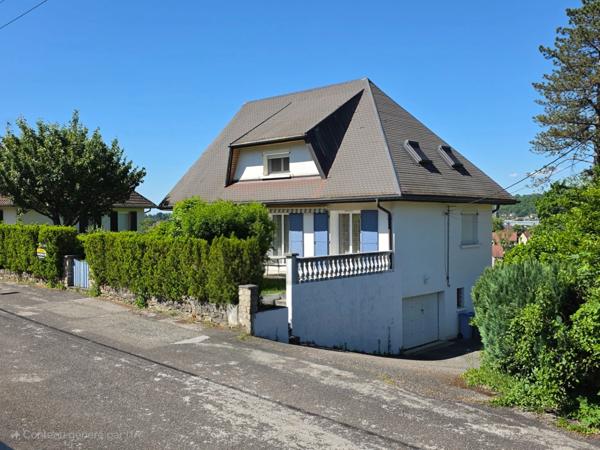Maison d’architecte 7 pièces – 125 m² – Vue panoramique – Hauteurs de Lons-le-Saunier