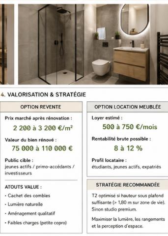 Mâcon (71000) Combles aménageables Mâcon Centre-ville