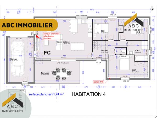 Camaret-sur-Aigues (84850) MAISON NEUVE DE 90 M2 3 CHAMBRES SUR 600 M2 DE TERRAIN