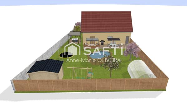 Maison récente individuelle de 6 pièces avec garage, stationnement, jardin bien exposée en Sud/ouest