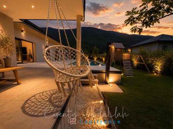 VILLA CONTEMPORAINE D'EXCEPTION – 192 m² DE PLAIN-PIED AVEC PISCINE - en limite de Gilly sur Isère (73)