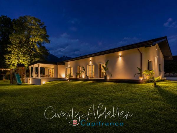 VILLA CONTEMPORAINE D'EXCEPTION – 192 m² DE PLAIN-PIED AVEC PISCINE - en limite de Gilly sur Isère (73)