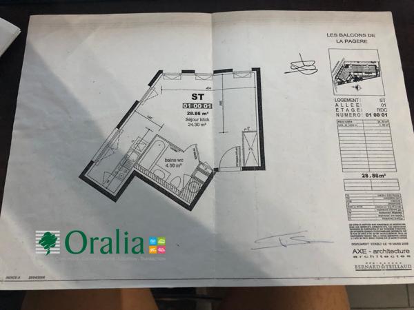 Appartement · Location Bron (69500) 1 pièce · 29m²