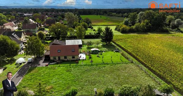 Superbe terrain viabilisé de 14,30 ares hors lotissement