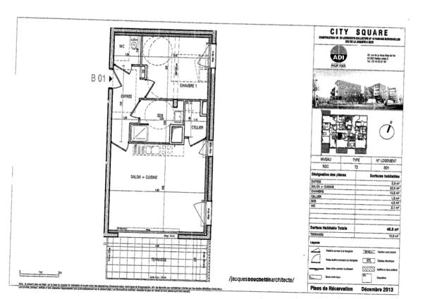 Appartement Reze 2 pièce(s) 47.04 m2 - L'Agence Locale
