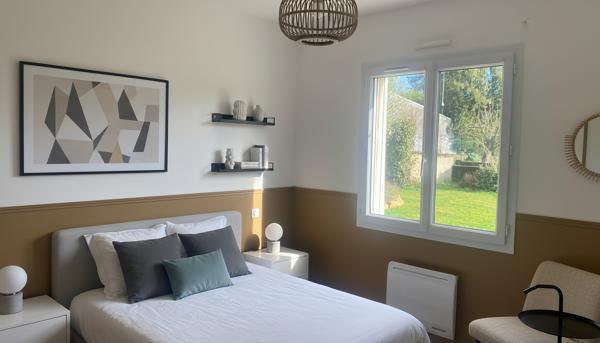 Maison plain-pied 118 m², 4 ch- 1 500 m² terrain-PAC 2022 -12 min Niort ? 79370