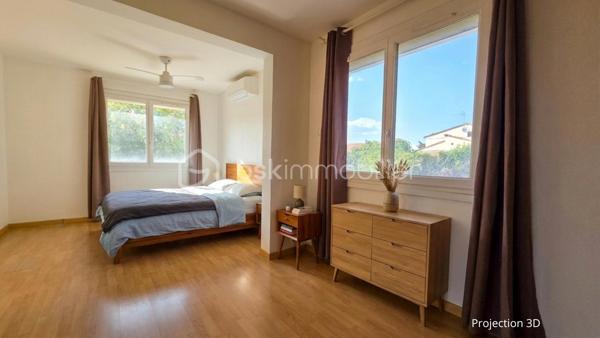 À Bagnols-sur-Cèze (30200), à proximité des commerces et des écoles, venez découvrir cette agréable maison T5 de 116,03 m², offrant de beaux volumes, plusieurs chambres en rez-de-chaussée et un excellent DPE classé B.
Implantée sur un terrain clos de 1 342 m², piscinable, cette maison séduira particulièrement les familles à la recherche d'espace, de confort et de potentiel.

Le rez-de-chaussée, idéal pour une vie de plain-pied, se compose de :
- un salon/séjour lumineux avec cheminée, ouvert sur l'extérieur ;
- une cuisine récente ;
- deux chambres, dont une de plus de 18 m², offrant de nombreuses possibilités d'aménagement : création d'un grand dressing ou division en deux chambres ;
- une salle d'eau ;
- un WC indépendant.
À l'étage :
- une chambre ;
- un bureau pouvant également servir de chambre d'appoint ;
- une salle d'eau.

Côté confort, la maison dispose de climatisations réversibles, d'un poêle à granulés récent, de menuiseries en double vitrage PVC et de volets roulants électriques.
Autre véritable atout : les panneaux solaires, permettant à la fois l'autoconsommation et la production d'électricité, avec environ 1 400 € de revenus générés par an.
Un cellier ainsi qu'un garage de plus de 17 m² viennent compléter l'ensemble.
À l'extérieur, vous profiterez d'un grand terrain entièrement clos et piscinable de 1 342 m².
Pour obtenir davantage d'informations ou organiser une visite, contactez Colline RIGAUT au O7 69 77 44 19