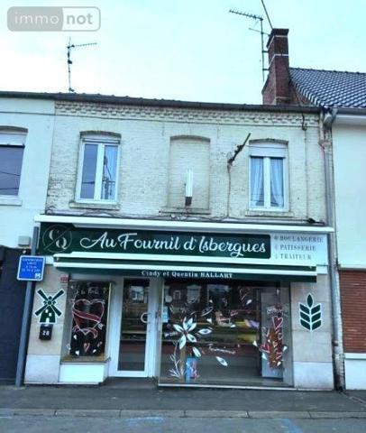 Local mixte (Pro/Hab) à vendre à Isbergues dans le Pas-de-Calais (62330), ref : D2412