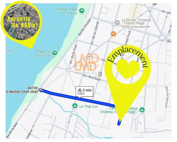 Terrain Idéal à Tharon-Plage, 800 m² Proche Mer