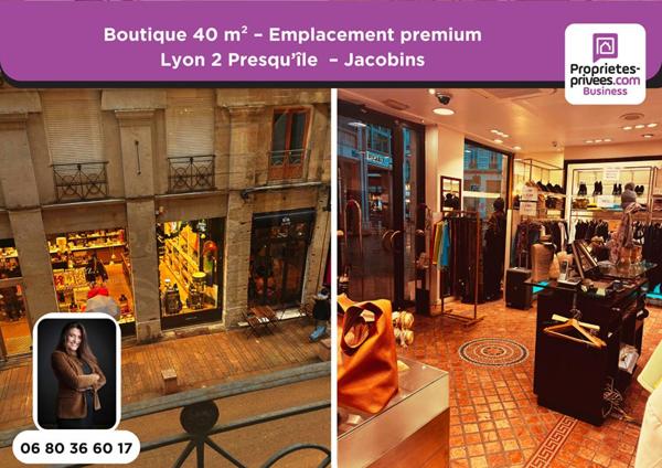 PRET A PORTER,  Boutique 40 m² - Lyon 2 Presqu'île - Quartier Jacobins - Emplacement premium