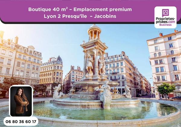 PRET A PORTER,  Boutique 40 m² - Lyon 2 Presqu'île - Quartier Jacobins - Emplacement premium