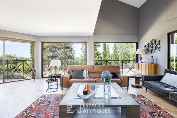 Maison d’architecte avec piscine et vue exceptionnelle proche de Montauban