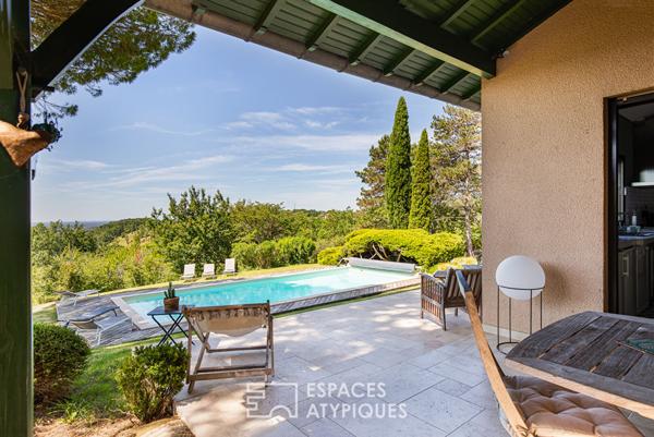 Maison d’architecte avec piscine et vue exceptionnelle proche de Montauban