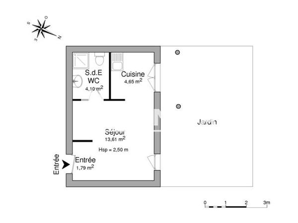 Location Studio 24.2 m² - 594 AVENUE ANATOLE FRANCE Dammarie Les Lys 77190