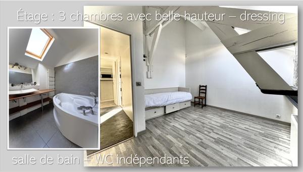 EXCLUSIVITÉ  - proche HOUDAN 17MN DANS LE 78 - Maison ancienne Loft - 3 chambres - bureau -  jardin - parking - 299000 Euros HAI