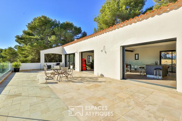 Maison contemporaine et sa vue panoramique