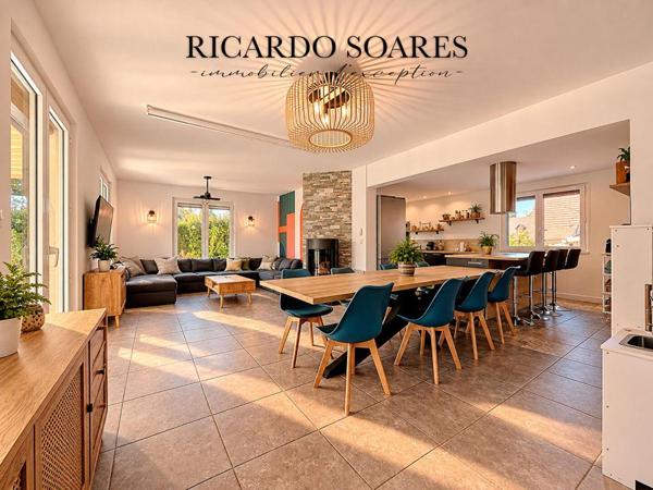 PONT-SAINTE MAXENCE (SARRON) 60700 - VUE SUR L'OISE / MAISON FAMILIALE 163 m2 AU SOL / SOUS-SOL TOTAL / 5 CHAMBRES / TERRAIN 1125 m2