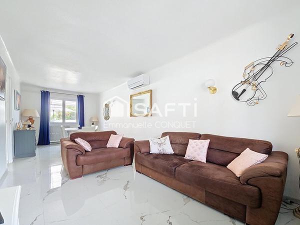 Maison 4 faces de 122 m² habitables avec garage et annexes