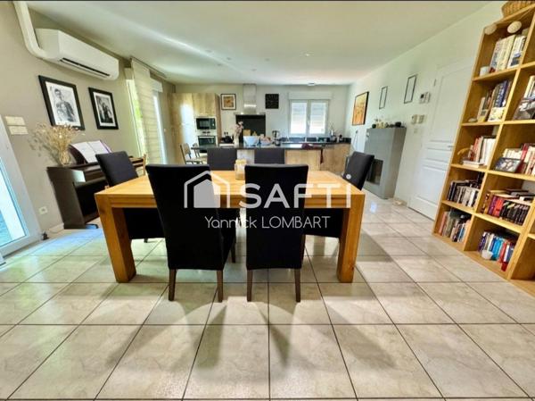 Maison plain-pied 145 m² habitables, 4 chambres